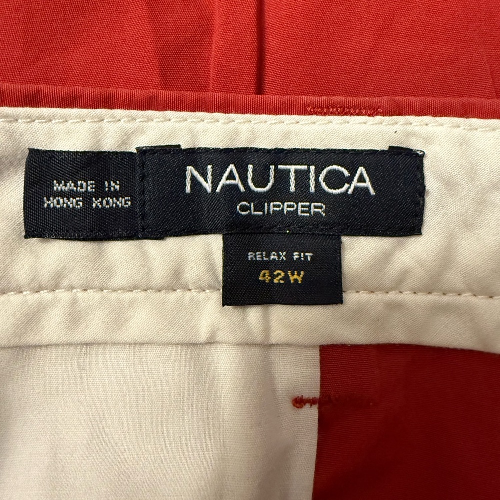 Nautica Clipper relaxed fit Red Cotton Shorts